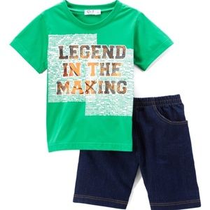 boys t shirt & denim short set